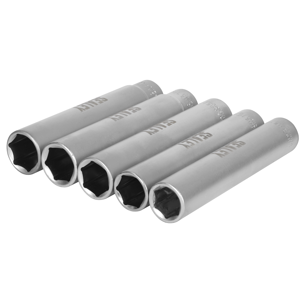 Sealey SX1519 Extra-Deep Socket Set 1/2"Sq Drive 5pc