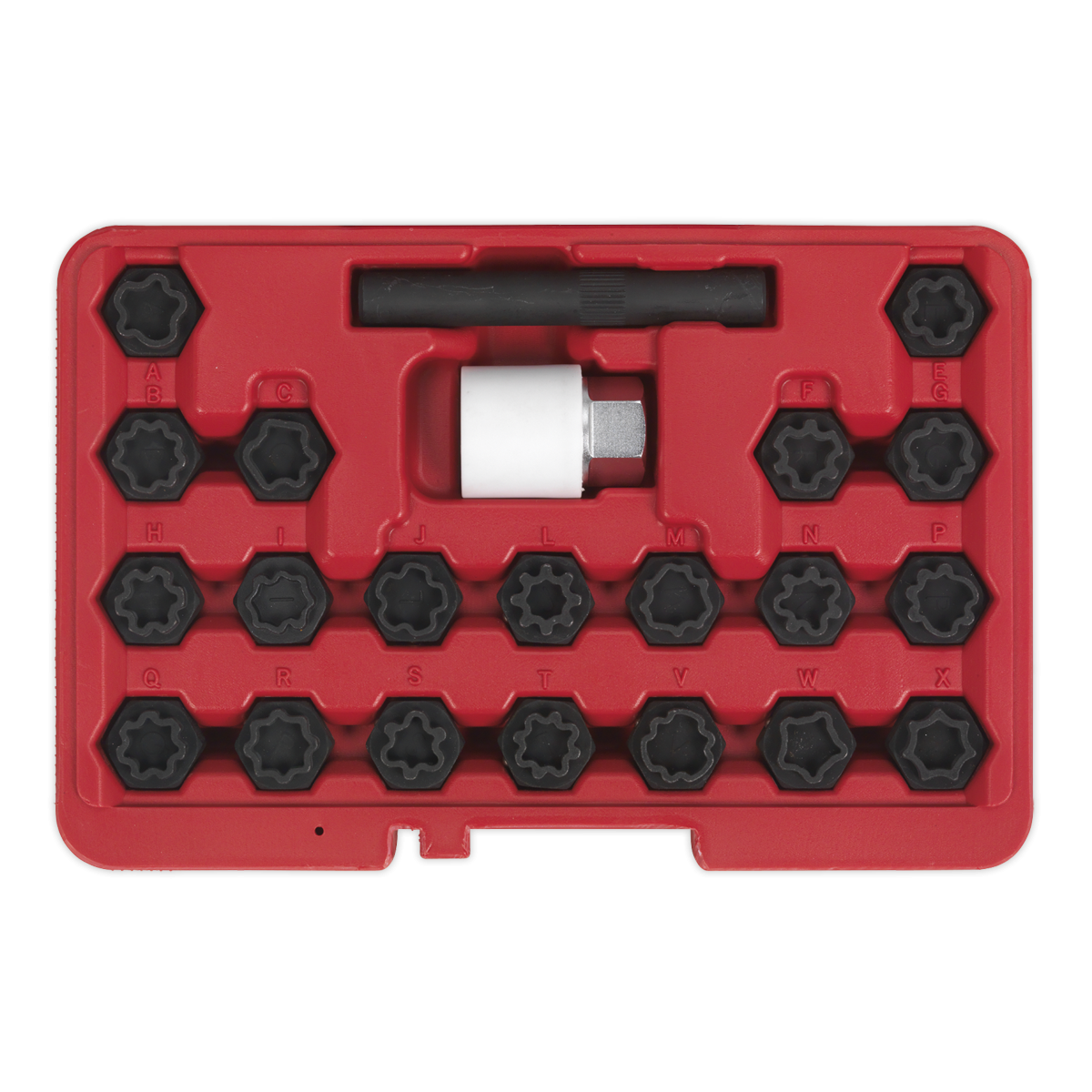 Sealey SX206 Locking Wheel Nut Key Set for Audi 22pc