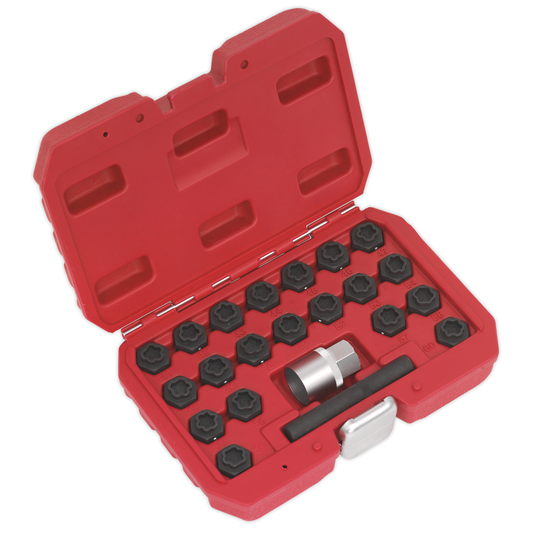 Sealey SX207 Locking Wheel Nut Key Set for BMW 22pc