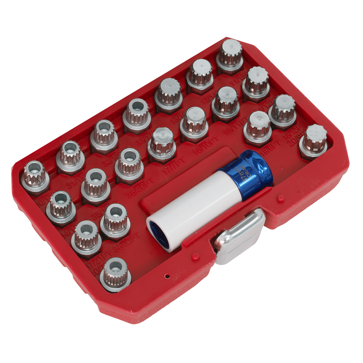 Sealey SX209 Locking Wheel Nut Key Set for BMW & Mini 21pc