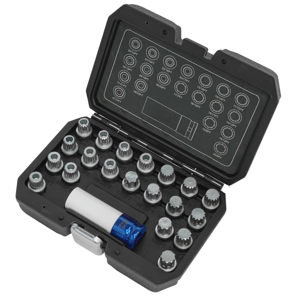 Sealey SX209 Locking Wheel Nut Key Set for BMW & Mini 21pc