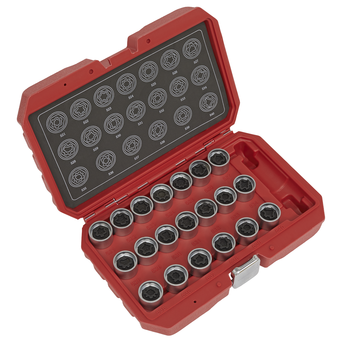 Sealey SX219 Locking Wheel Nut Key Set for VAG 20pc