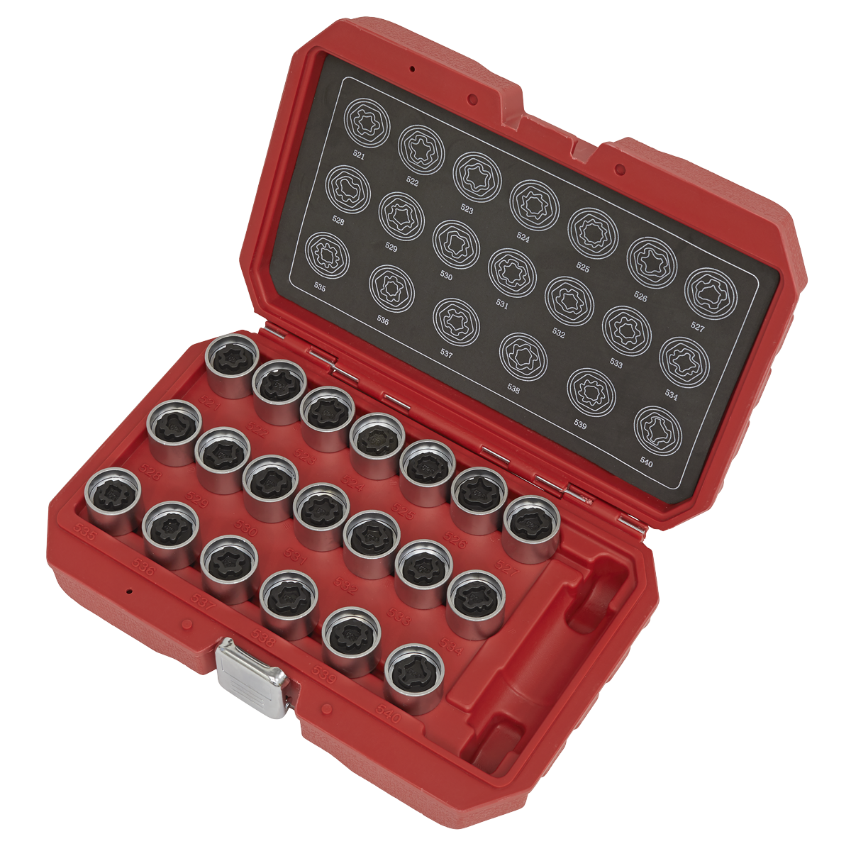 Sealey SX219 Locking Wheel Nut Key Set for VAG 20pc