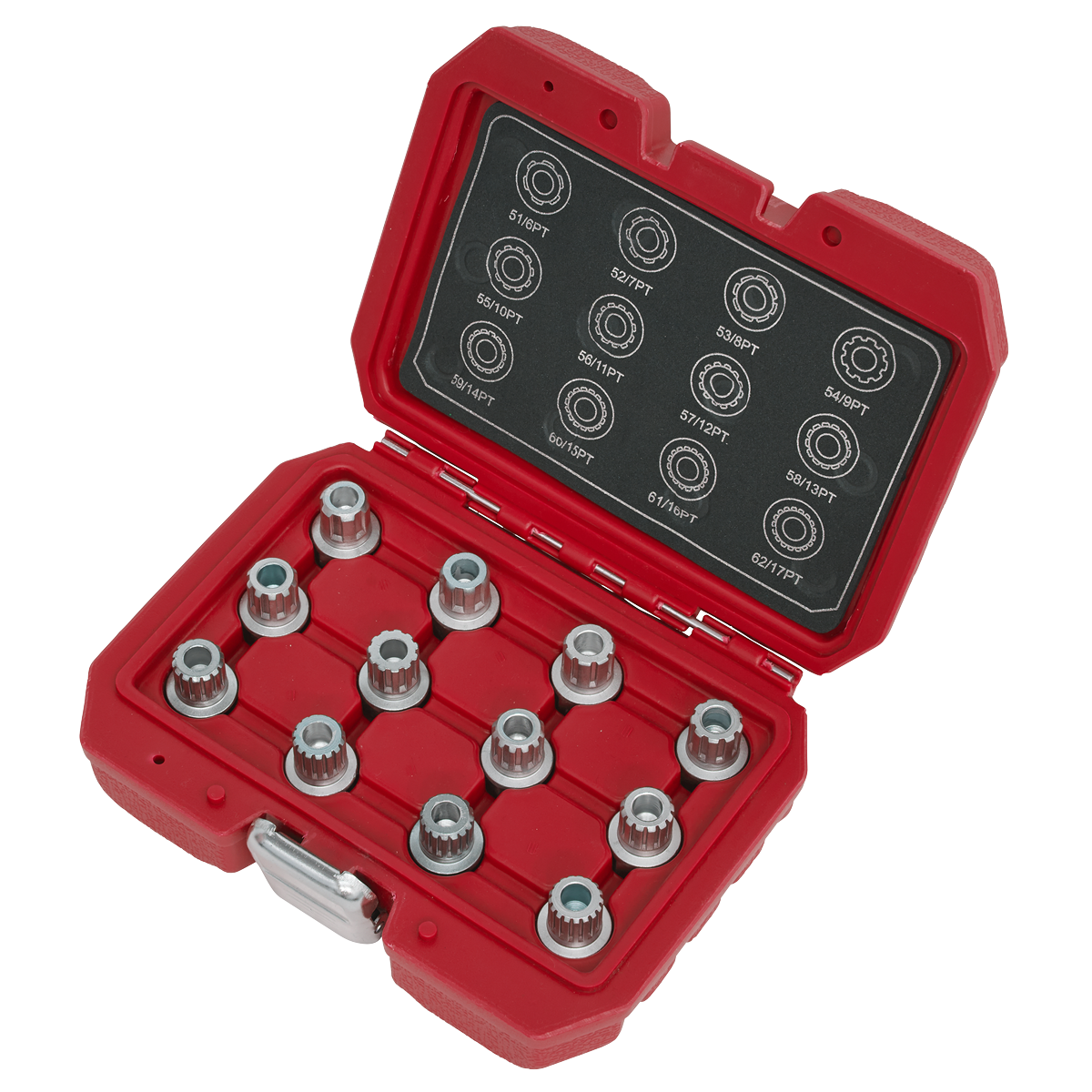 Sealey SX224 Locking Wheel Nut Key Set for VW 12pc