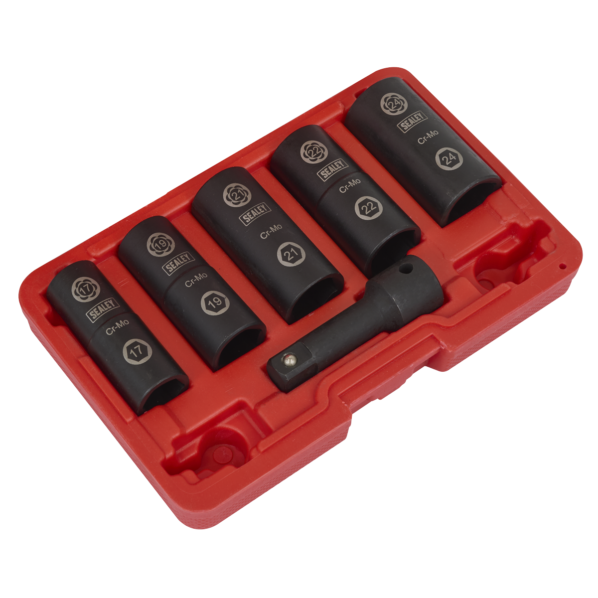 Sealey SX271 Impact Wheel Nut/Removal Flip Socket Set 1/2"Sq Drive 6pc