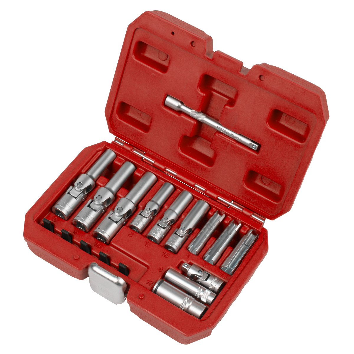 Sealey SX4031 Glow Plug Socket Set 18pc 1/4"Sq & 3/8"Sq Drive