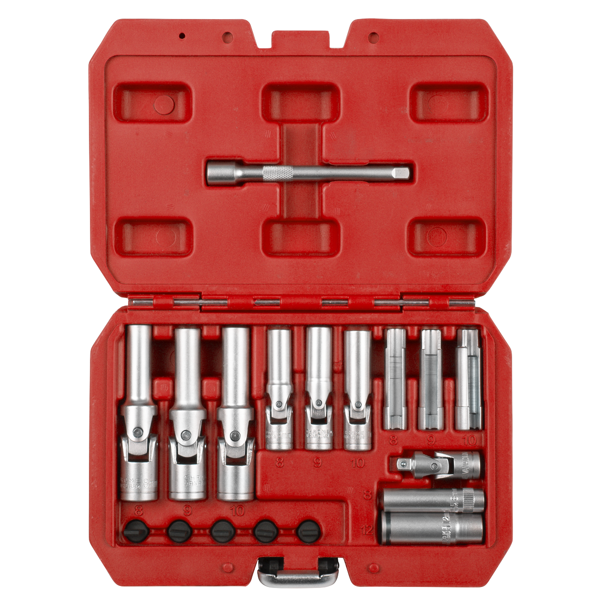 Sealey SX4031 Glow Plug Socket Set 18pc 1/4"Sq & 3/8"Sq Drive