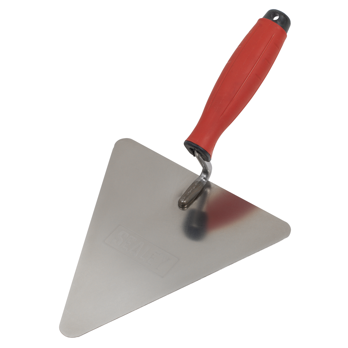 Sealey T1205 Stainless Steel Triangular Brick Trowel with Rubber Handle 180mm