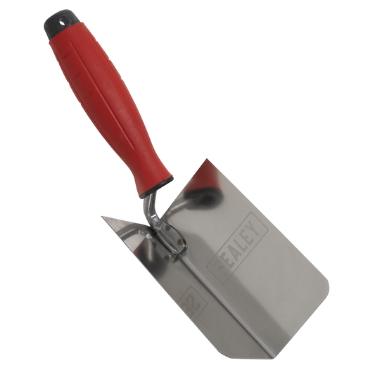 Sealey T1802 Stainless Steel Internal Corner Trowel with Rubber Handle 120 x 60mm