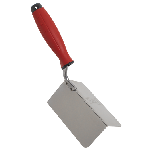 Sealey T1803 Stainless Steel External Corner Trowel with Rubber Handle 120 x 60mm