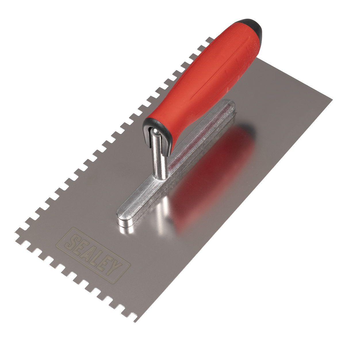 Sealey T7806 Stainless Steel 6mm Notched Trowel with Rubber Handle 270mm