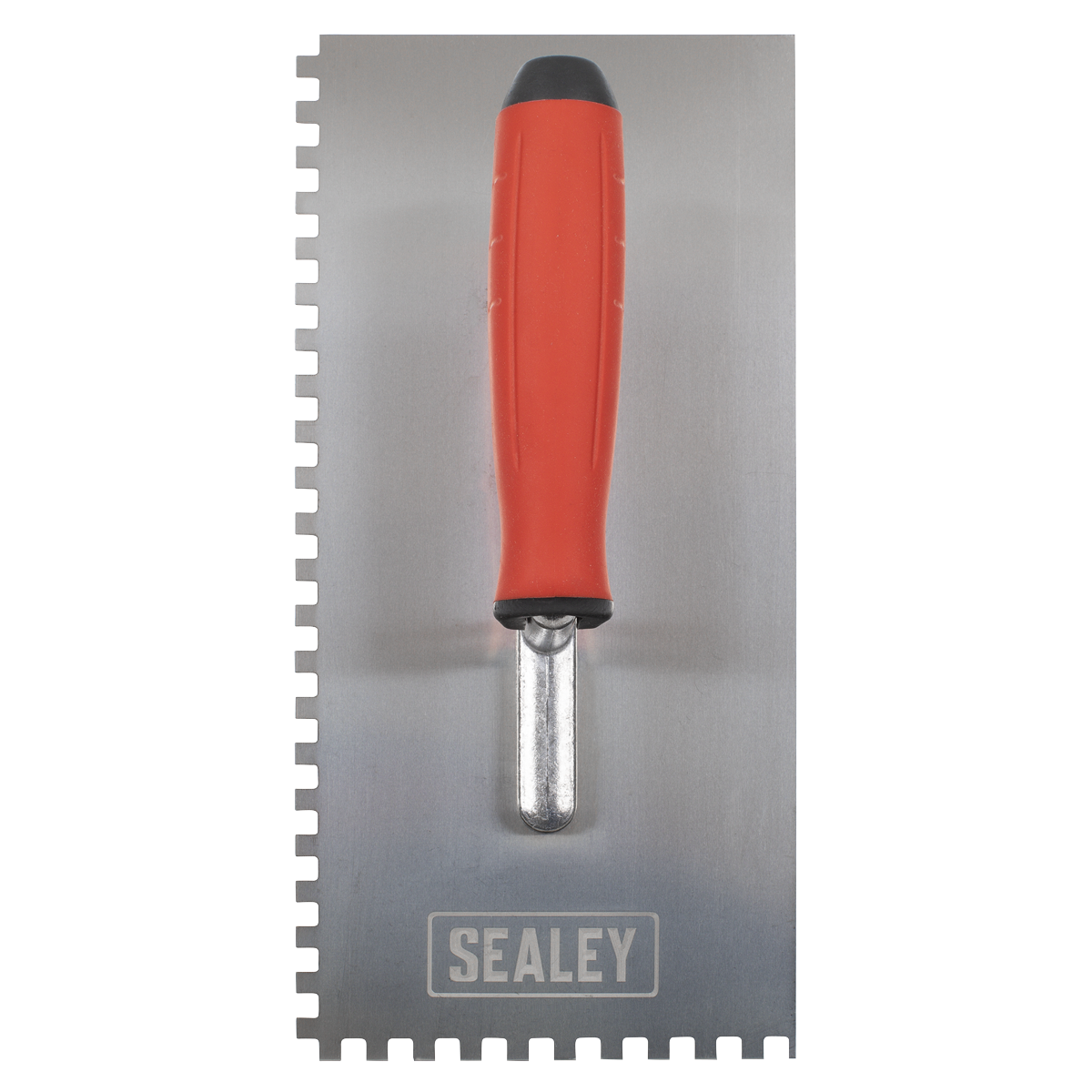 Sealey T7806 Stainless Steel 6mm Notched Trowel with Rubber Handle 270mm
