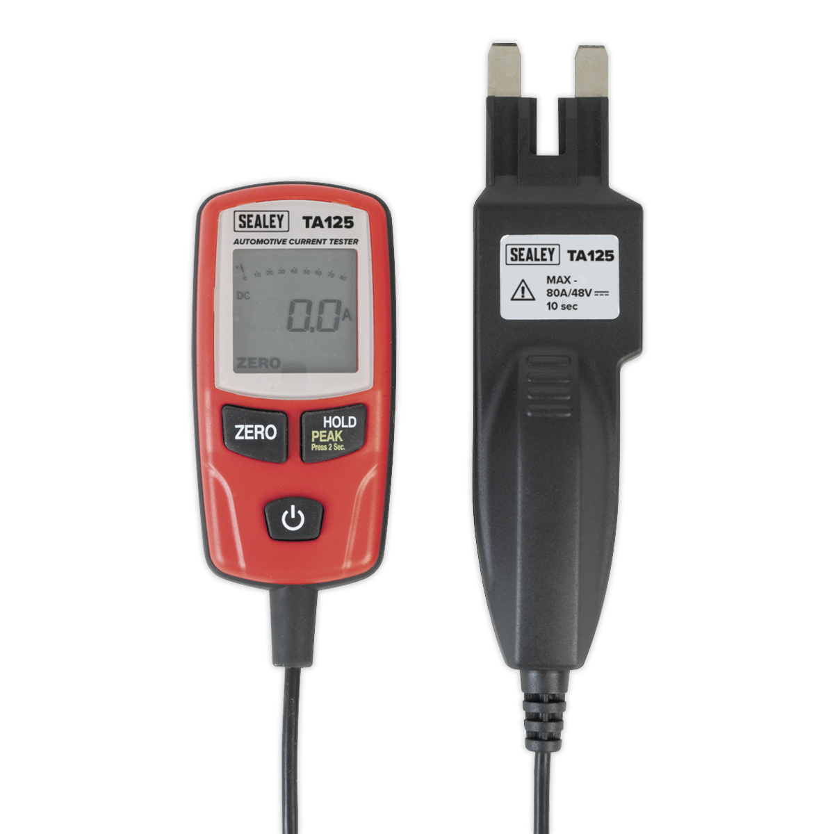 Sealey TA125 Automotive Current Tester Mini, Standard & Maxi Blade Fuses 80A