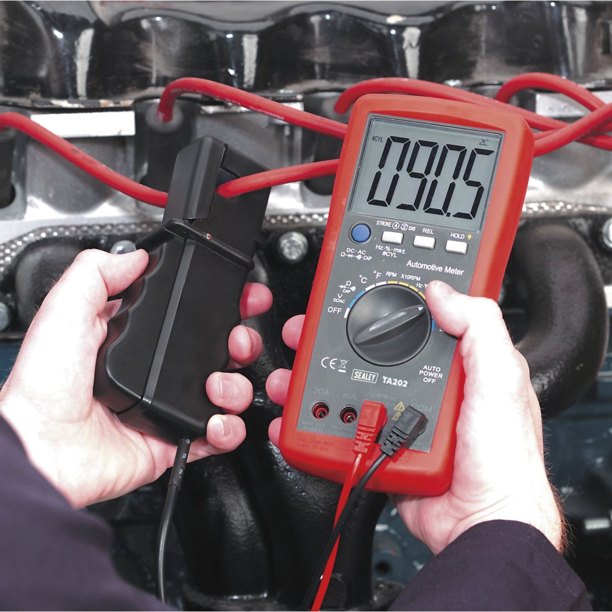 Sealey TA202 14-Function Digital Automotive Multimeter with Inductive Coupler