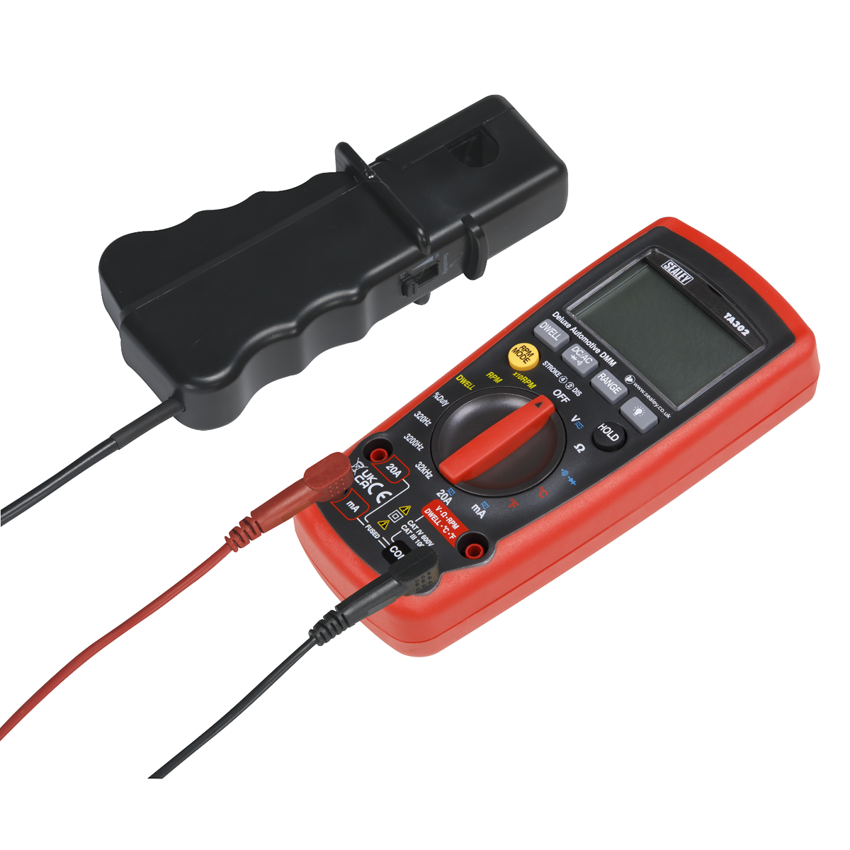 Sealey TA302 12-Function Digital Automotive Multimeter with Inductive Coupler