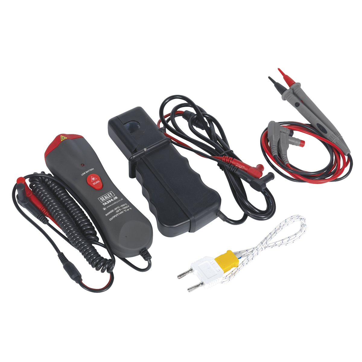 Sealey TA304 15-Function Digital Automotive Multimeter with Inductive Coupler/Infrared Temperature Probe