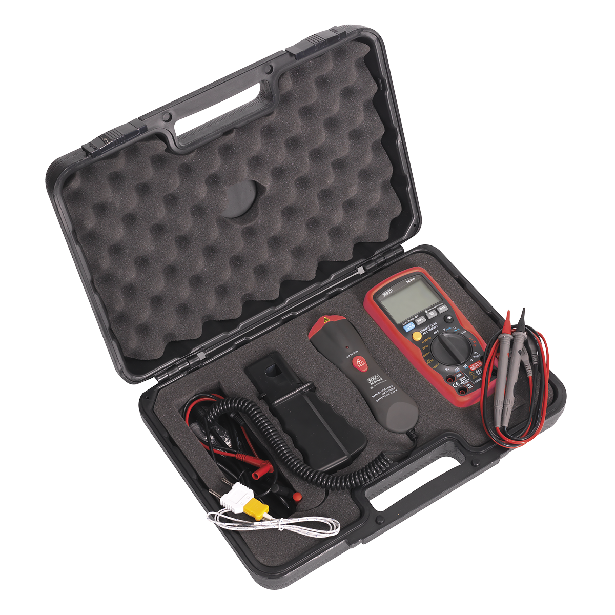 Sealey TA304 15-Function Digital Automotive Multimeter with Inductive Coupler/Infrared Temperature Probe