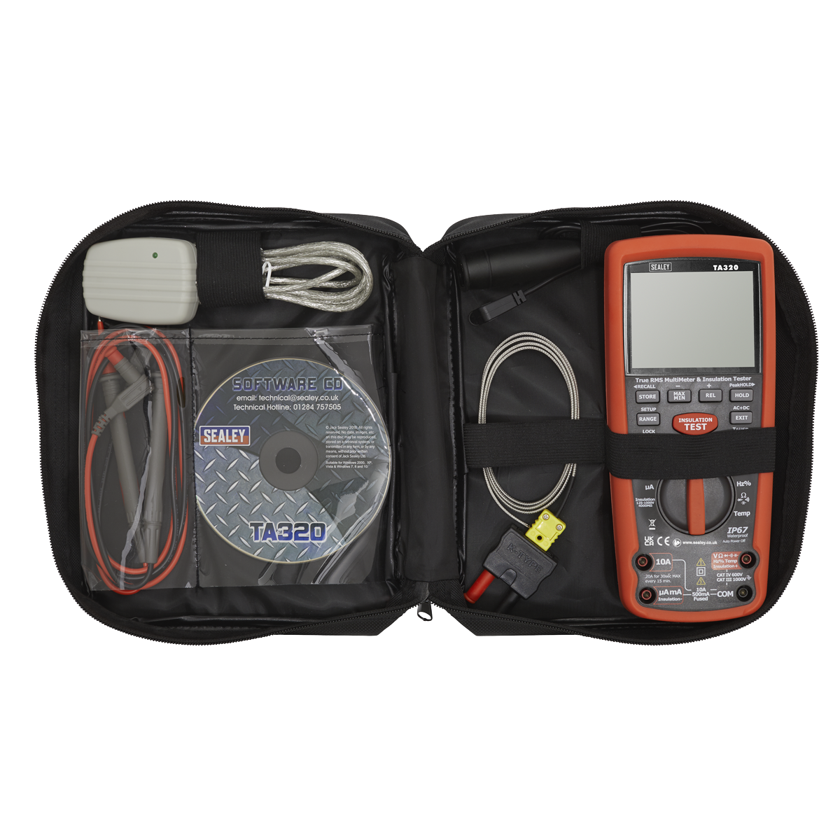Sealey TA320 Digital Automotive Multimeter/Insulation Tester for Hybrid/Electric Vehicles