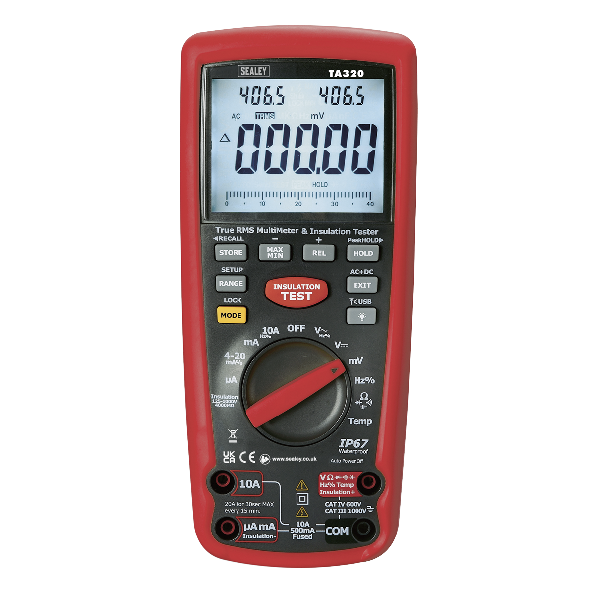 Sealey TA320 Digital Automotive Multimeter/Insulation Tester for Hybrid/Electric Vehicles