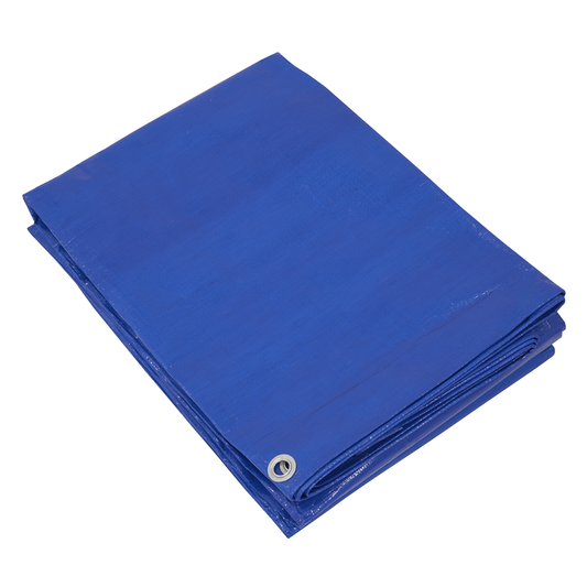 Sealey TARP3040 Lightweight PE Tarpaulin 3.66 x 4.88m - Blue