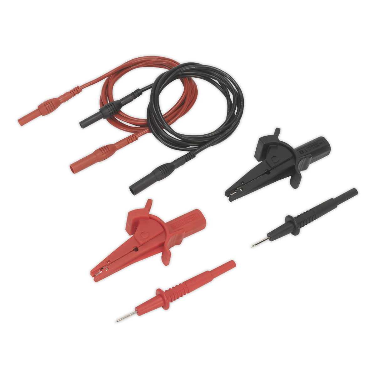 Sealey TATL Automotive Test Lead & Crocodile Clip Set 6pc