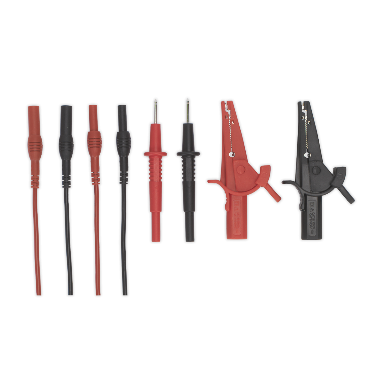Sealey TATL Automotive Test Lead & Crocodile Clip Set 6pc