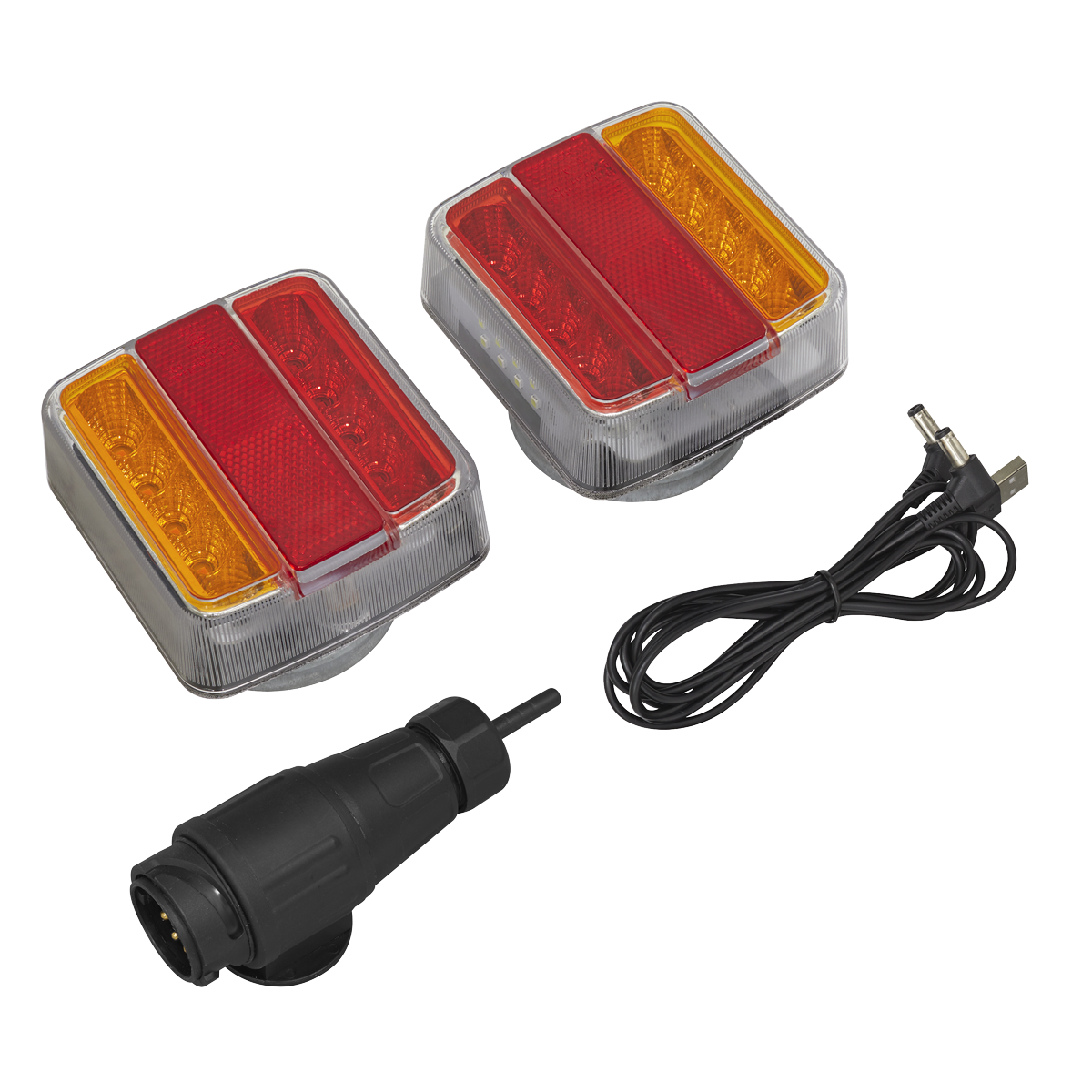 Sealey TB183LEDW 13-Pin Wireless SMD LED Trailer Light Set 2pc