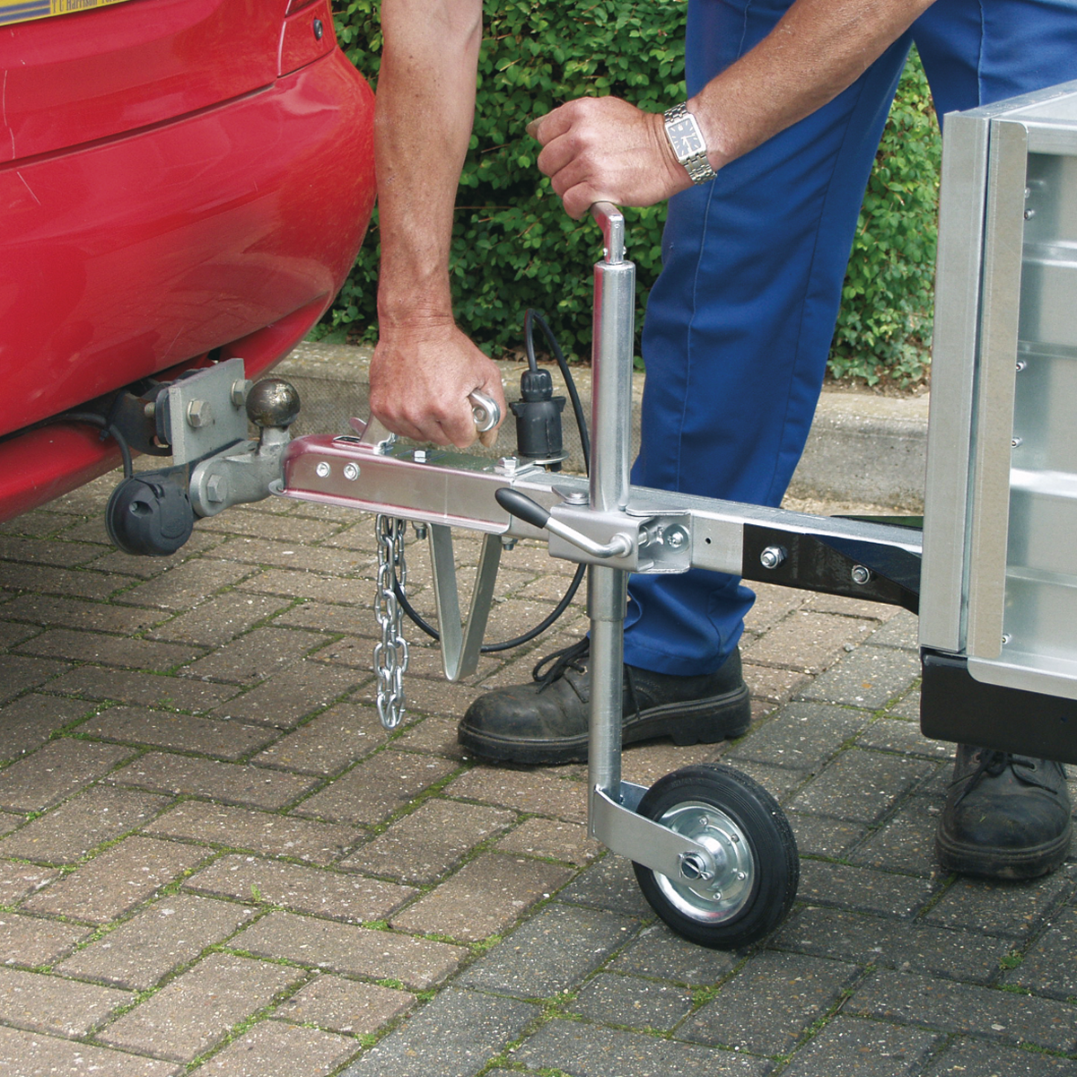 Sealey TB372 Jockey Wheel & Clamp 48mm - 260mm Pneumatic Wheel