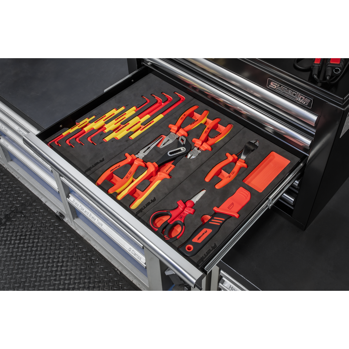 Sealey TBTECOMBO2 Rollcab 7 Drawer with Insulated Tool Kit 63pc