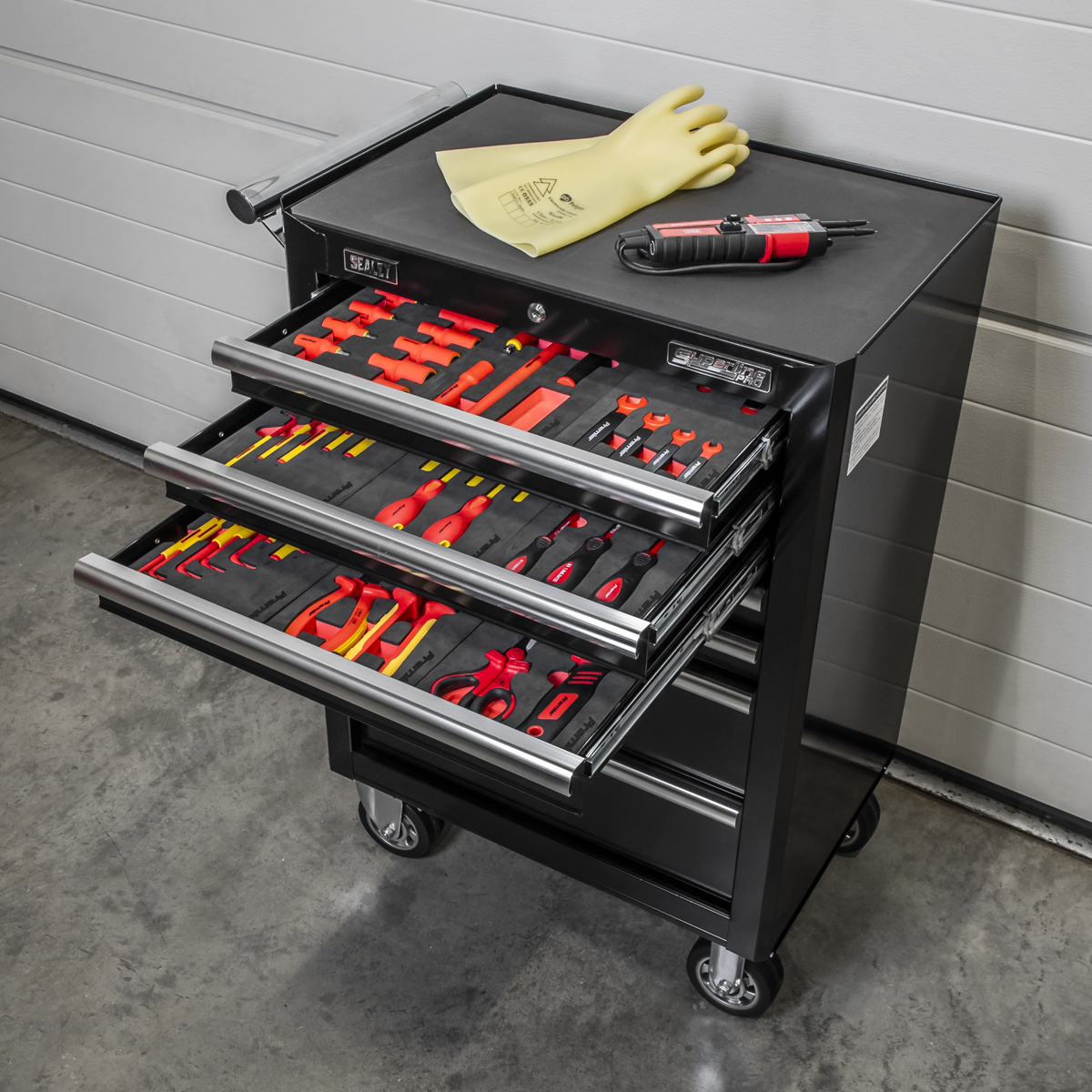 Sealey TBTECOMBO2 Rollcab 7 Drawer with Insulated Tool Kit 63pc