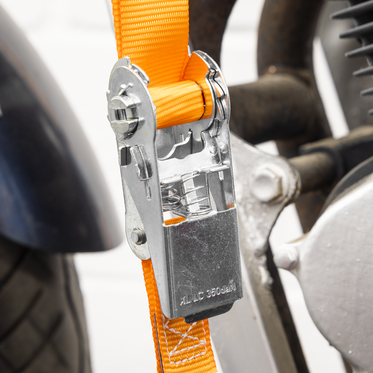 Sealey TD0540S4 Ratchet Straps Polyester Webbing with S-Hooks 25mm x 4m 500kg Breaking Strength - 2 Pairs