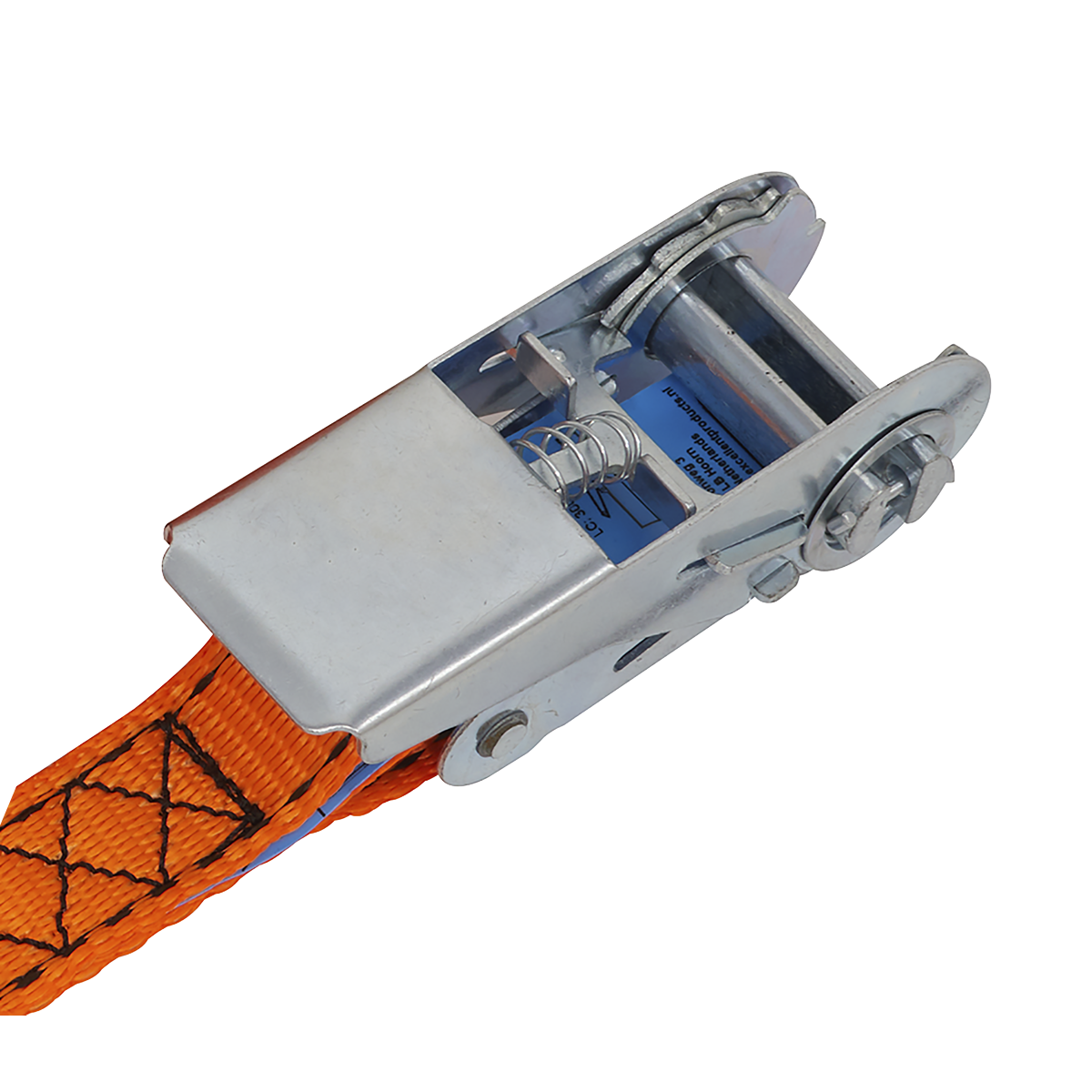 Sealey TD0635S Ratchet Strap Polyester Webbing S-Hook with Corner Protector 25mm x 5m 600kg Breaking Strength