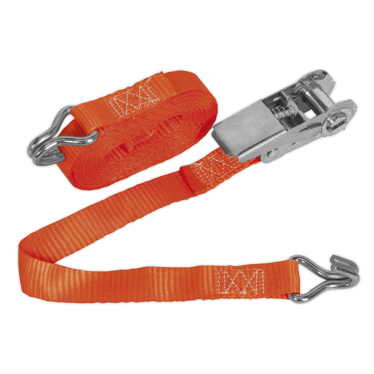 Sealey TD0845J Ratchet Strap Polyester Webbing 25mm x 4.5m 800kg Breaking Strength