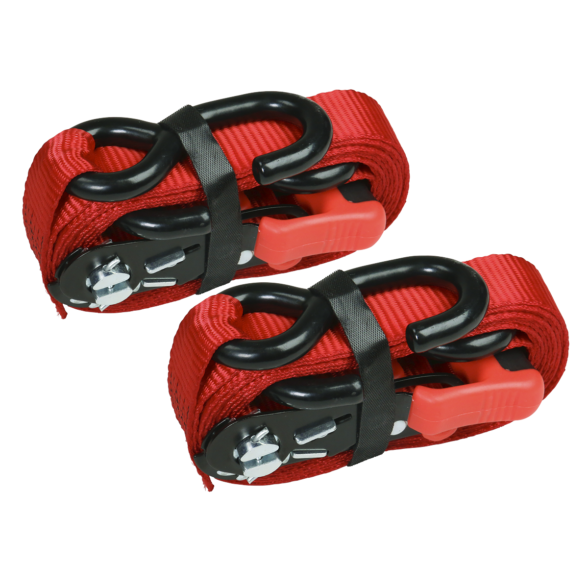 Sealey TD1202SR Slide Ratchet Strap Polyester Webbing with S-Hooks 32mm x 3m 1200kg Breaking Strength
