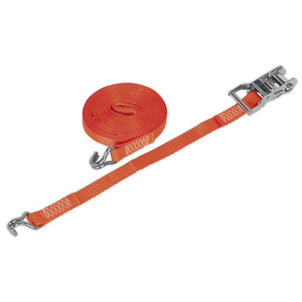 Sealey TD1506J Ratchet Strap Polyester Webbing 25mm x 6m 1500kg Breaking Strength
