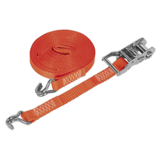 Sealey TD1510J Ratchet Strap Polyester Webbing 25mm x 10m 1500kg Breaking Strength