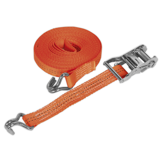 Sealey TD2008J Ratchet Strap Polyester Webbing 35mm x 8m 2000kg Breaking Strength