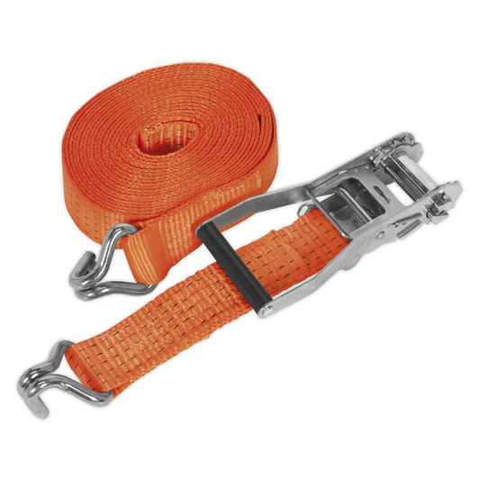 Sealey TD5006J Ratchet Strap Polyester Webbing 50mm x 6m 5000kg Breaking Strength