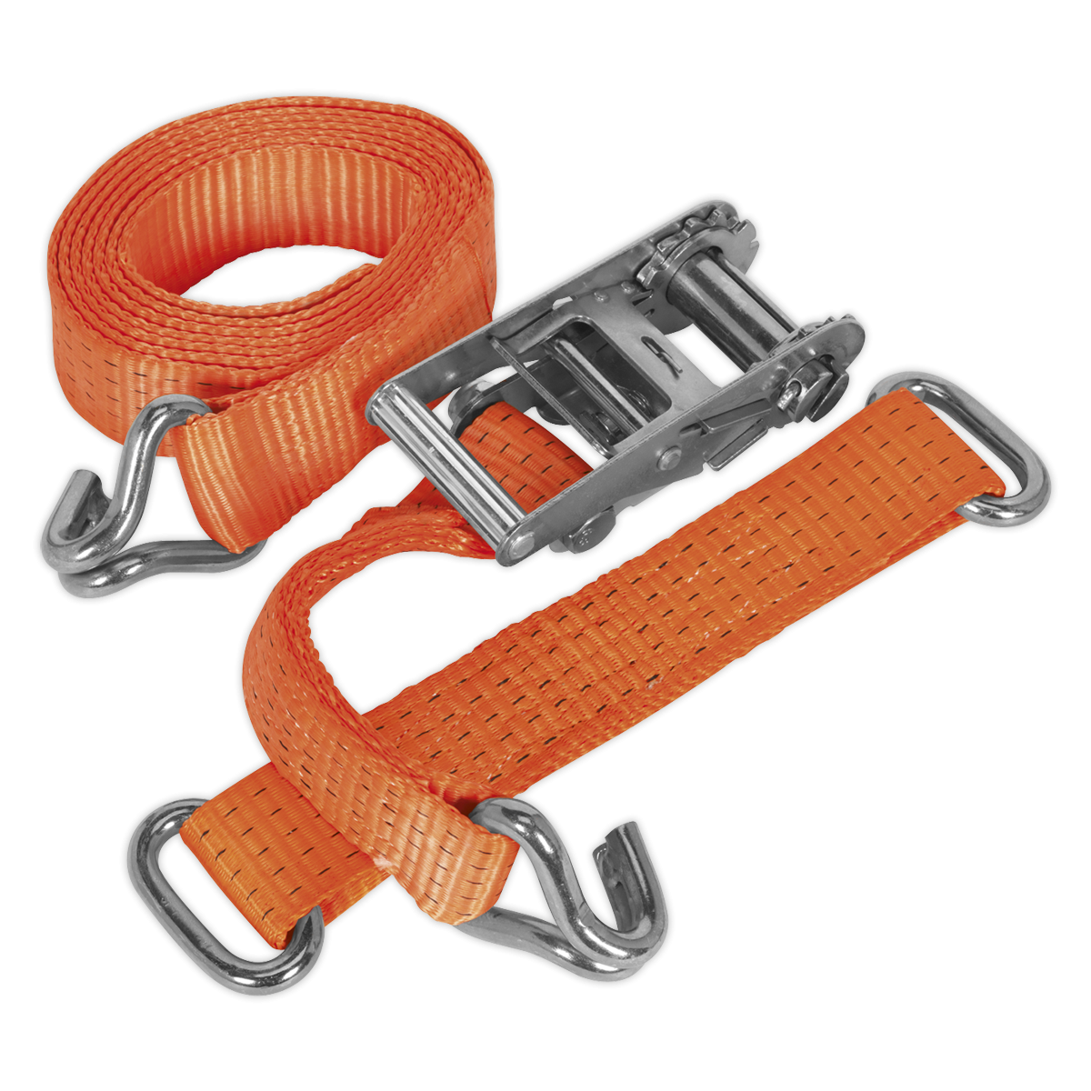Sealey TDRWS Steel Wheel Car Transporter Ratchet Strap 50mm x 3m 4500kg Breaking Strength