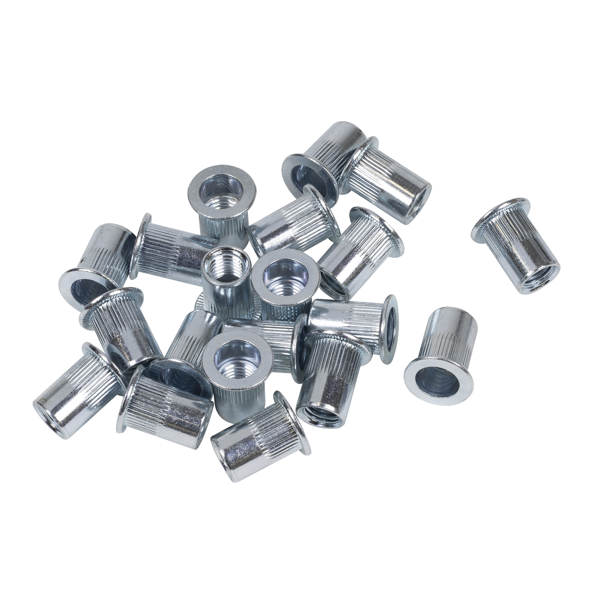 Sealey TISM12 Splined Threaded Insert (Rivet Nut ) M12 - 25pcs