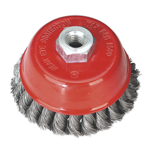 Sealey TKCB100 100mm Twist Knot Wire Cup Brush M14 x 2mm