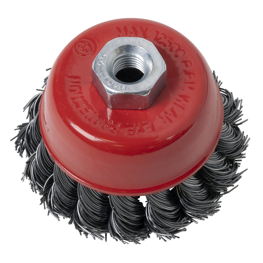 Sealey TKCB652 65mm Twist Knot Wire Cup Brush M10 x 1.25mm
