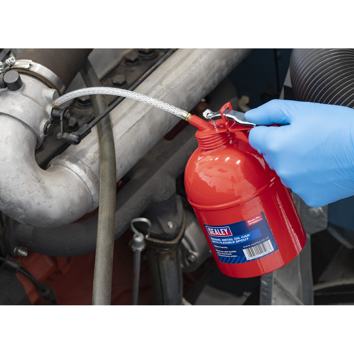 Sealey TP1000 Metal Oil Can with Flexible Spout 1000ml