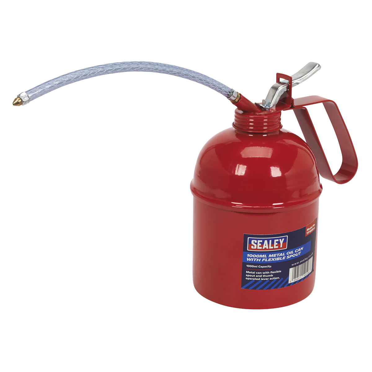 Sealey TP1000 Metal Oil Can with Flexible Spout 1000ml