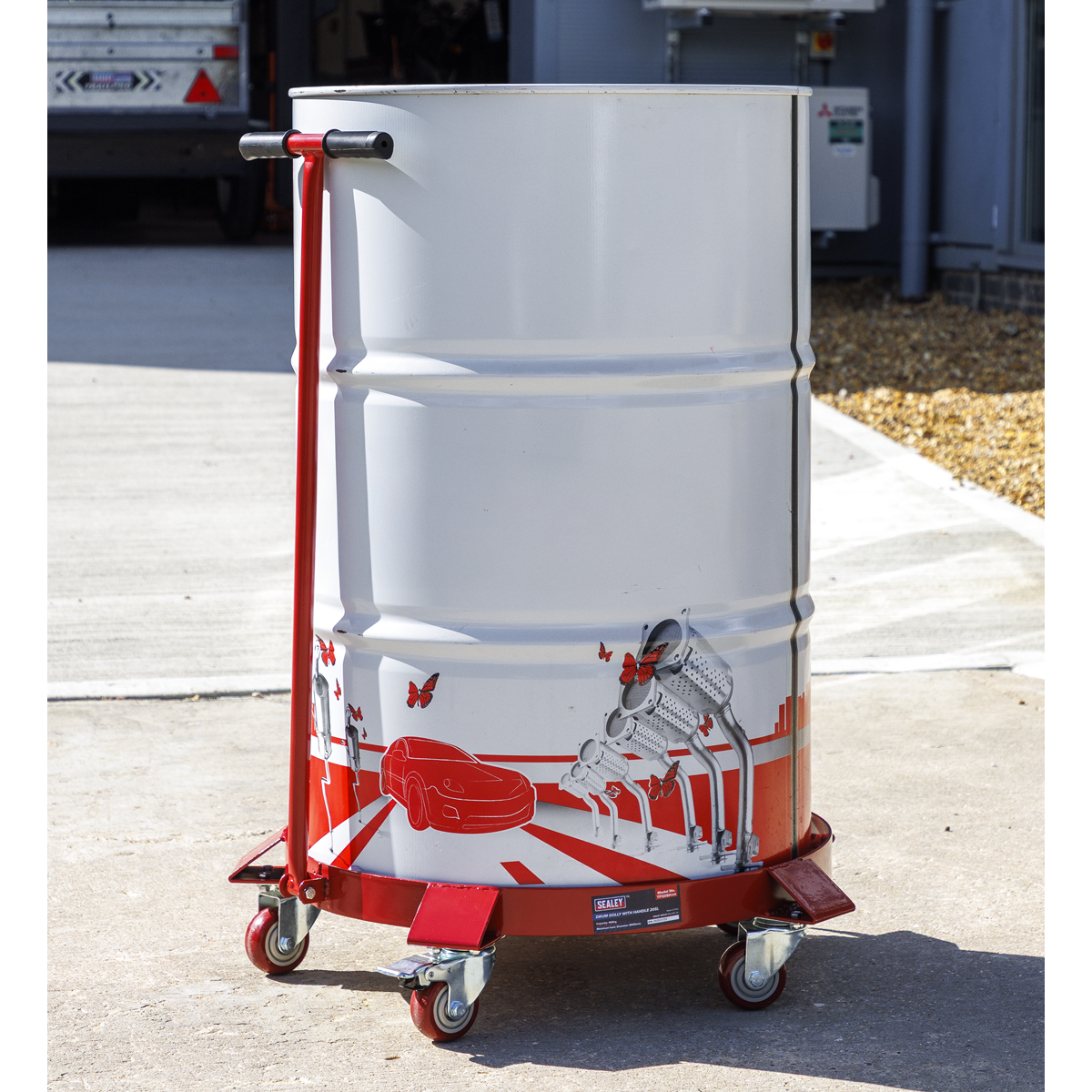 Sealey TP205H Drum Dolly with Handle 205L