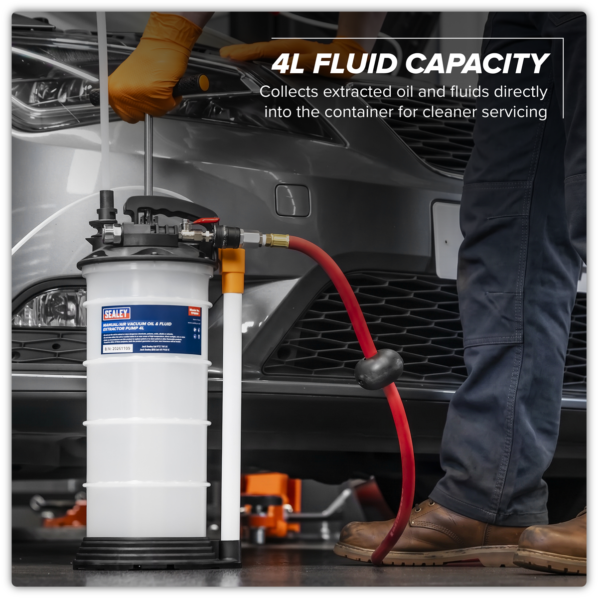 Sealey TP6900 4L Manual/Air Vacuum Oil & Fluid Extractor Pump