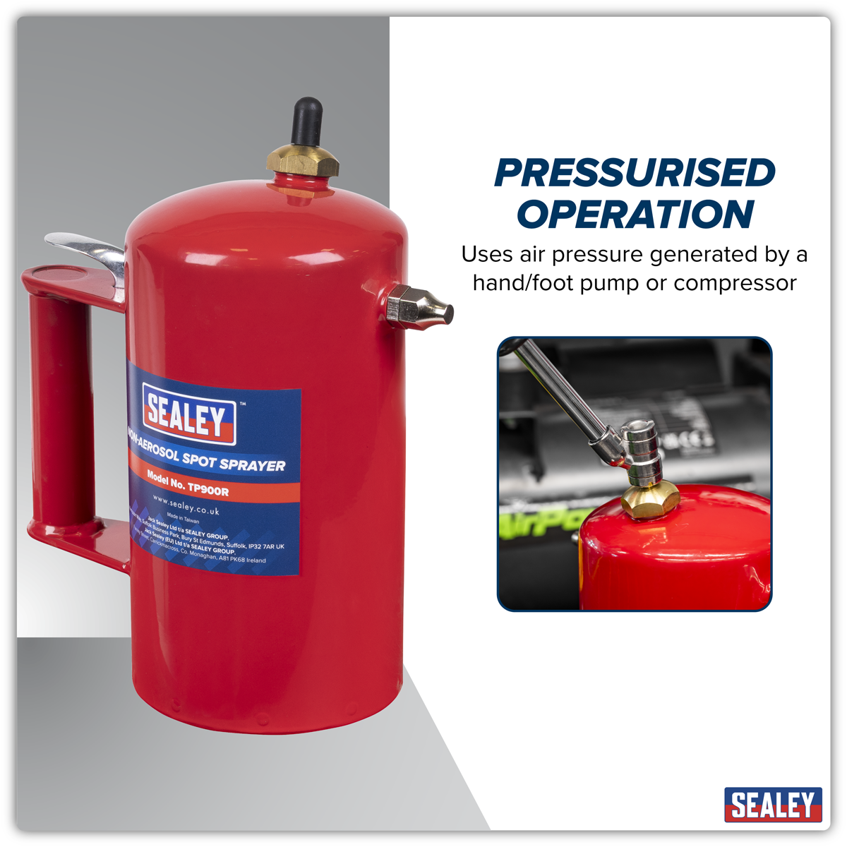 Sealey TP900R Non-Aerosol Spot Sprayer - Red