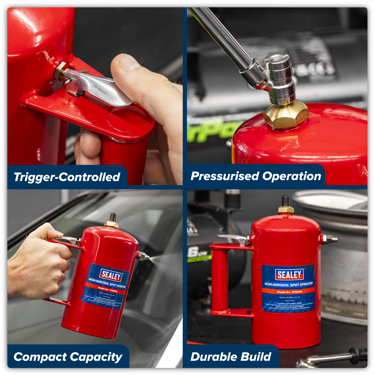 Sealey TP900R Non-Aerosol Spot Sprayer - Red
