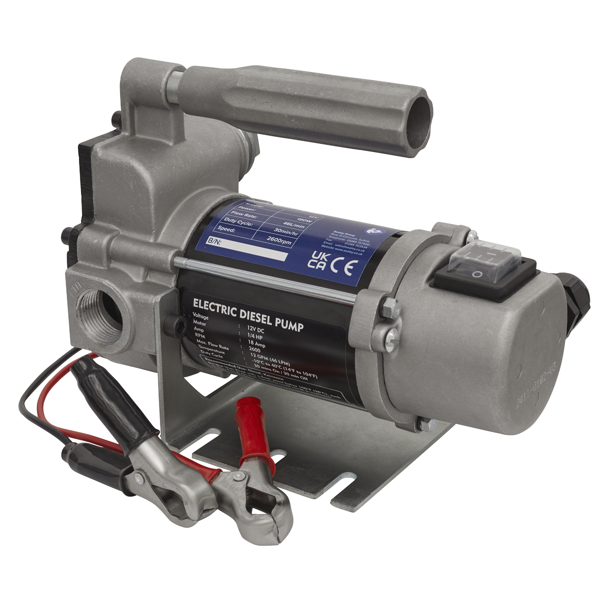 Sealey TP96 Portable Diesel/Fluid Transfer Pump 12V