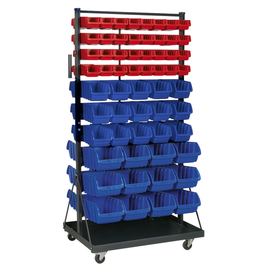 Sealey TPS118 Mobile Bin Storage System with 118 Bins